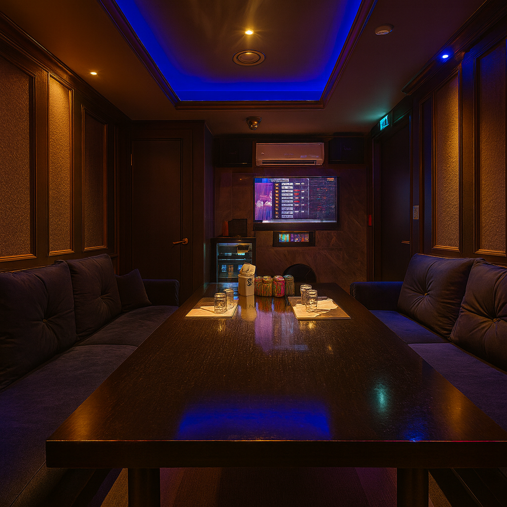 서울대입구 노래방 룸 내부 공간